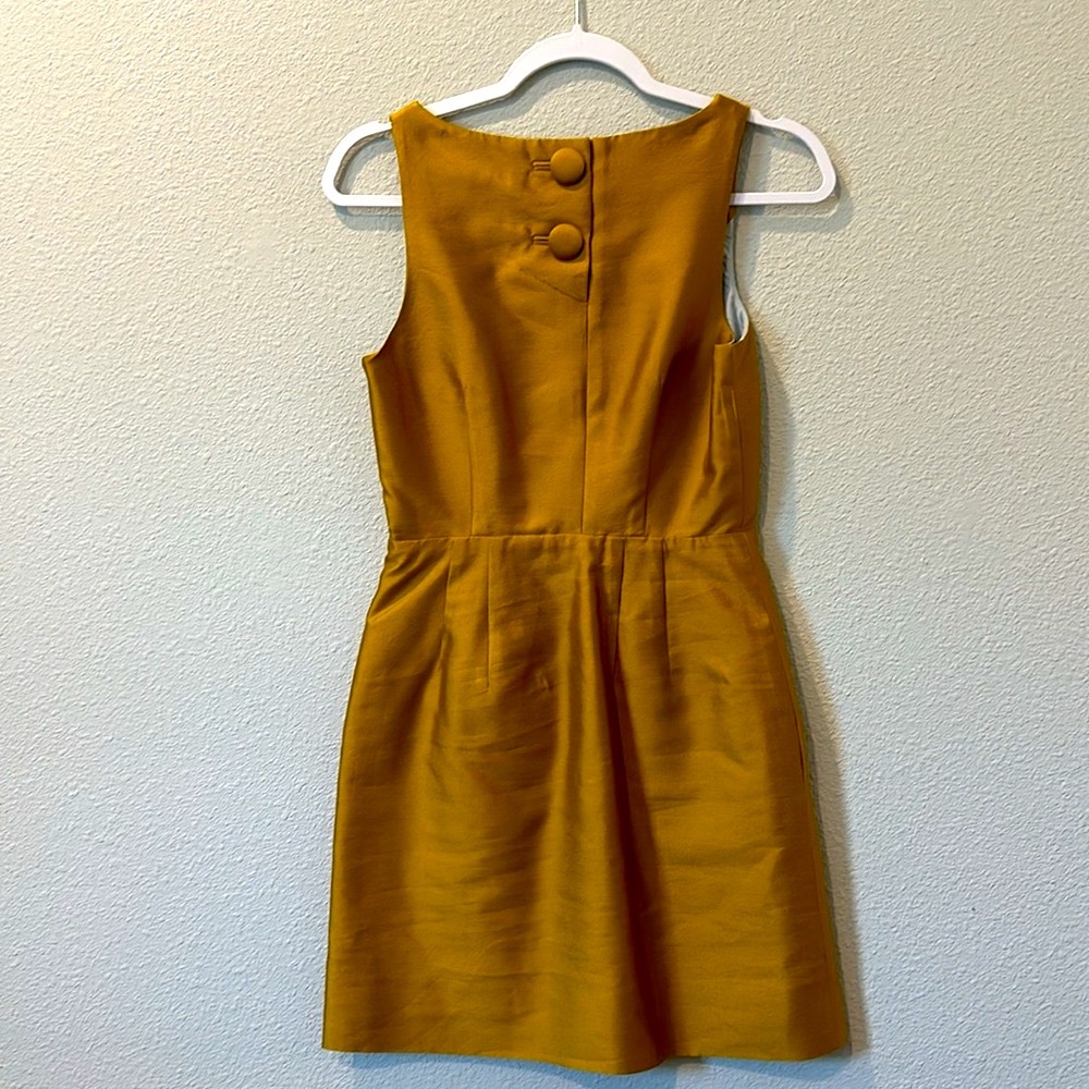 NWOT Anthropologie Maeve Mustard Gold Dress - Picture 3 of 8